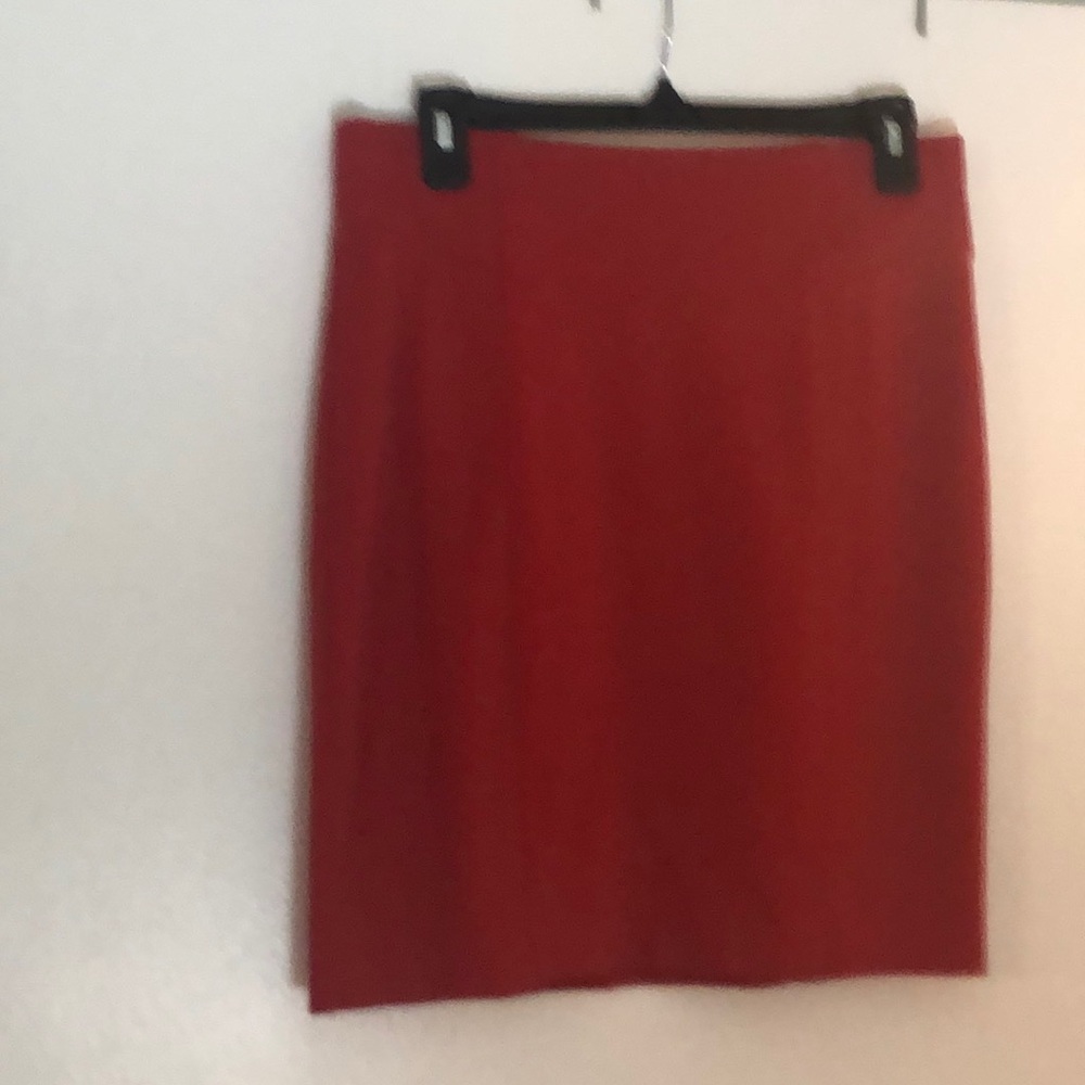 Red pencil skirt
